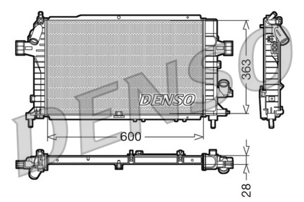 Радиатор охлаждения двигателя Denso DRM20104
