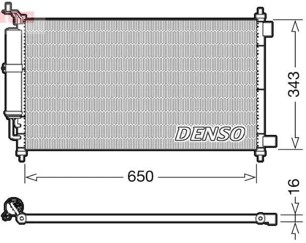 Радиатор кондиционера DCN46020 Denso