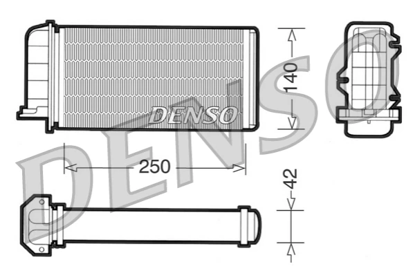 Радиатор печки DRR09002 Denso