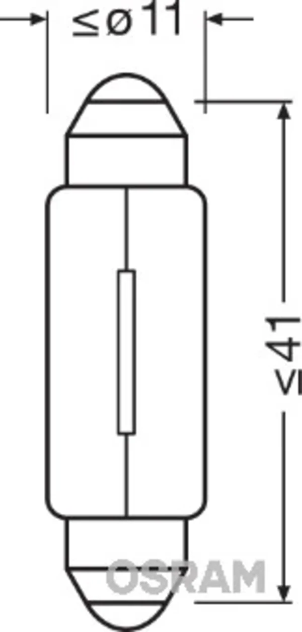 Лампочка освещения салона 641102B Osram