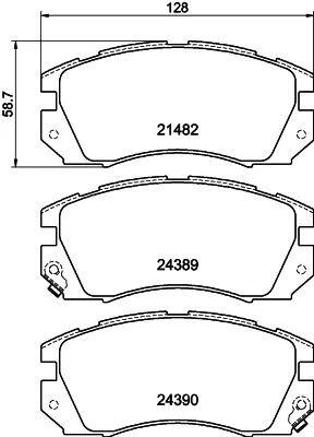 Колодки передние на Subaru Forester I S10, SF