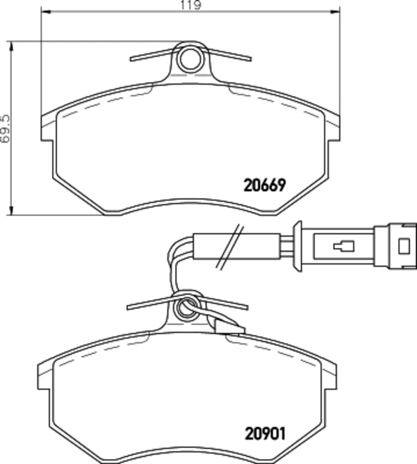 Колодки тормозные передние дисковые MINTEX MDB1293