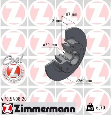 Тормозные диски 470540820 Zimmermann