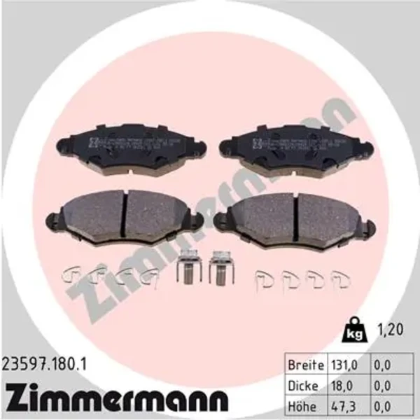 Передние тормозные колодки 235971801 Zimmermann