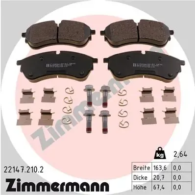 Передние тормозные колодки 221472102 Zimmermann