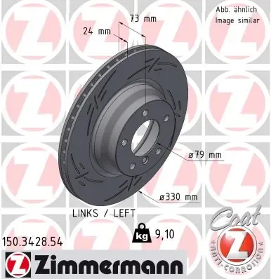 Передние тормозные диски 150342854 Zimmermann