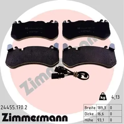 Передние тормозные колодки 244551702 Zimmermann