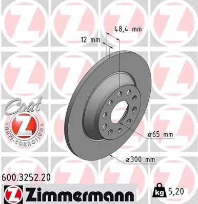Тормозные диски 600325220 Zimmermann
