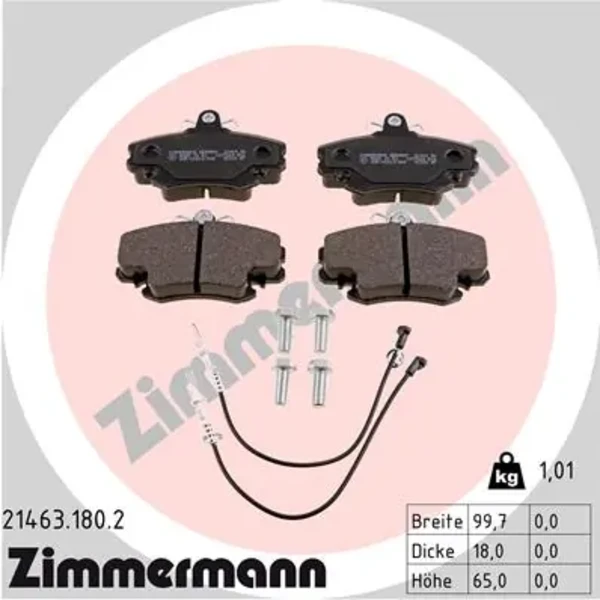 Передние тормозные колодки 214631802 Zimmermann