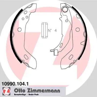 Задние барабанные колодки 109901041 Zimmermann