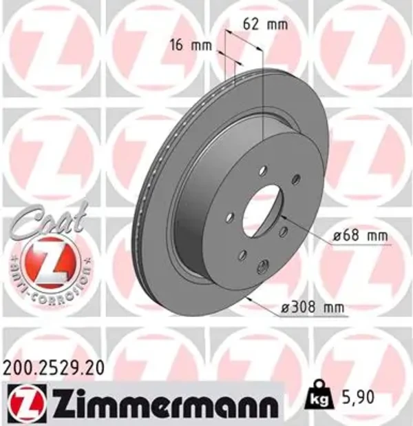 Тормозные диски 200252920 Zimmermann