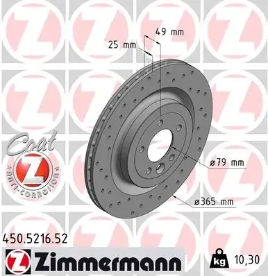 Тормозные диски 450521652 Zimmermann