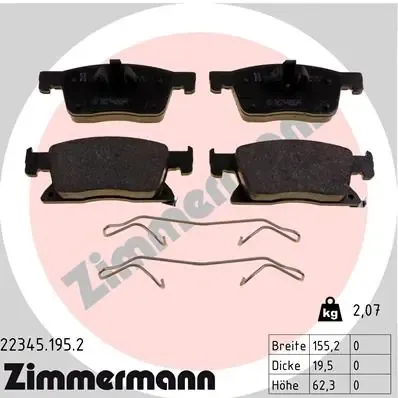 Передние тормозные колодки 223451952 Zimmermann