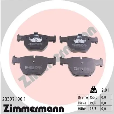 Передние тормозные колодки 233971901 Zimmermann