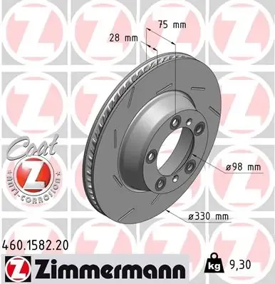 Тормозные диски 460158220 Zimmermann