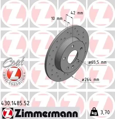 Тормозные диски 430148552 Zimmermann