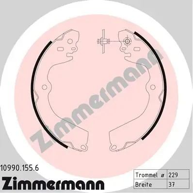 Задние барабанные колодки 109901556 Zimmermann