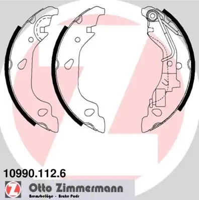 Задние барабанные колодки 109901126 Zimmermann