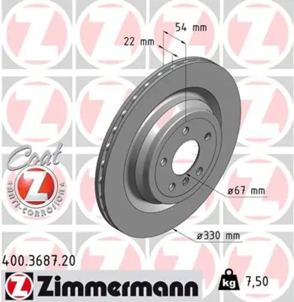 Тормозные диски 400368720 Zimmermann