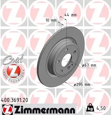 Тормозные диски 400369120 Zimmermann