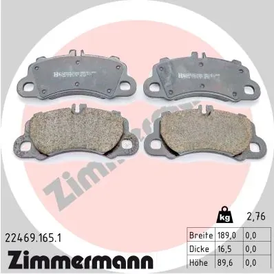 Передние тормозные колодки 224691651 Zimmermann
