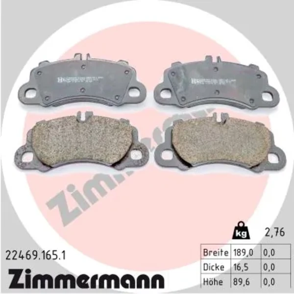 Передние тормозные колодки 224691651 Zimmermann