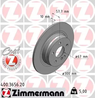 Тормозные диски 400365620 Zimmermann