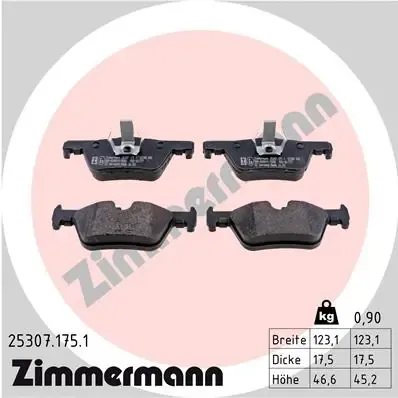 Задние тормозные колодки 253071751 Zimmermann