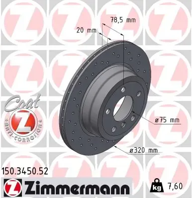 Тормозные диски 150345052 Zimmermann
