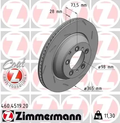 Тормозные диски 460451920 Zimmermann
