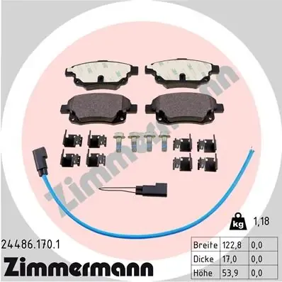 Задние тормозные колодки 244861701 Zimmermann