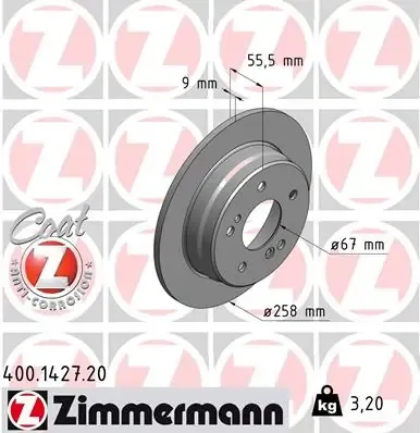 Тормозные диски 400142720 Zimmermann