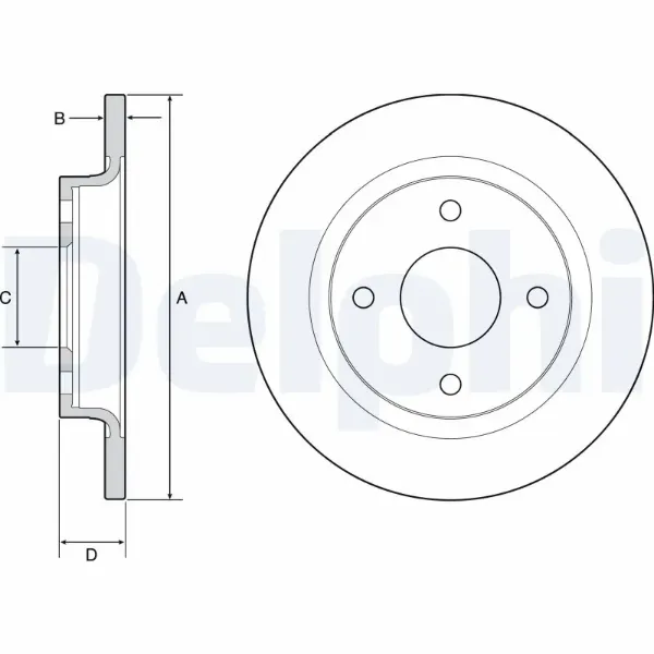 Тормозные диски BG4954C Delphi