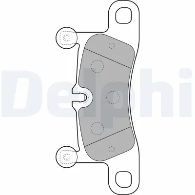 Колодки тормозные задние дисковые DELPHI LP2233