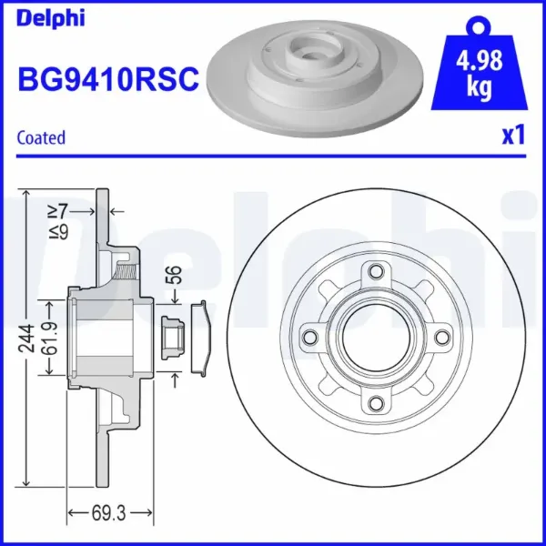 Тормозные диски BG9410RSC Delphi