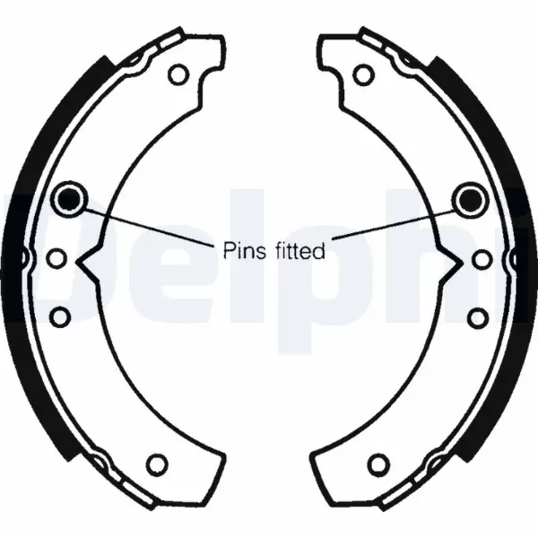 Передние барабанные колодки LS1045 Delphi