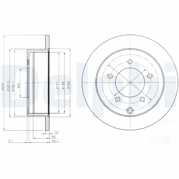 Тормозные диски BG4198 Delphi