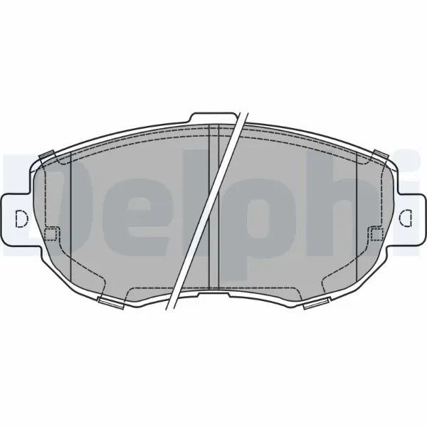 Задние тормозные колодки LP1140 Delphi