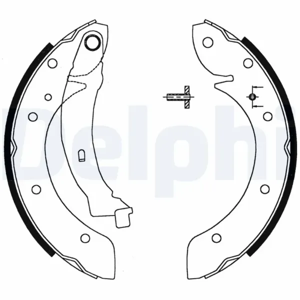 Задние барабанные колодки LS1716 Delphi