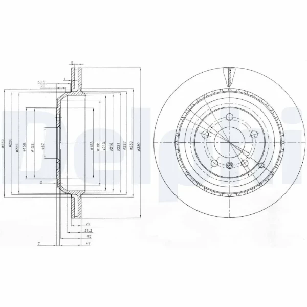 Тормозные диски BG4030 Delphi