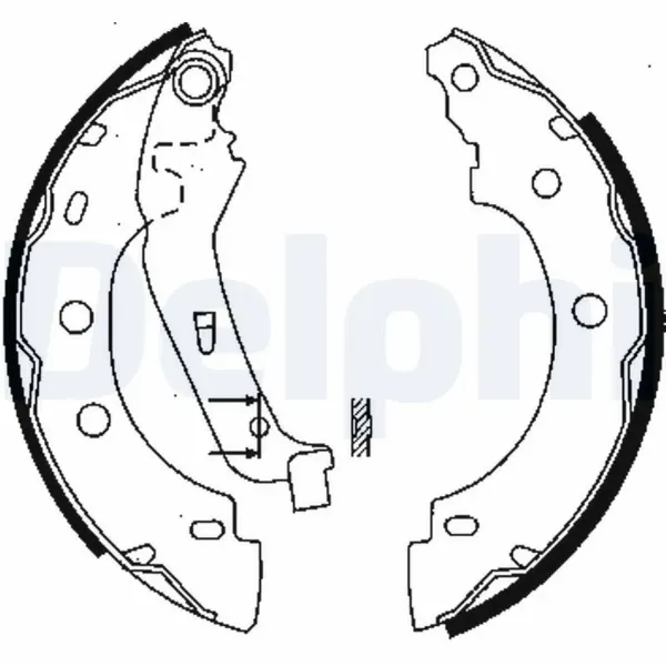 Задние барабанные колодки LS1842 Delphi