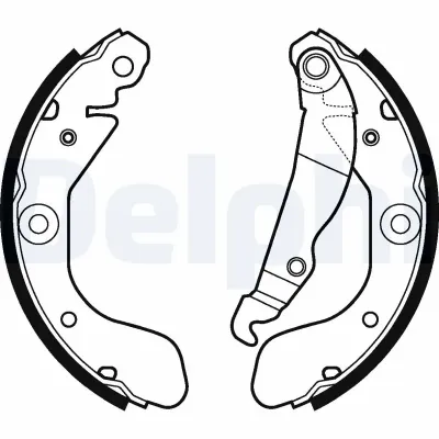 Колодки тормозные задние барабанные DELPHI LS2114