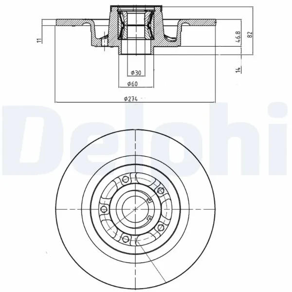 Тормозные диски BG9026RS Delphi