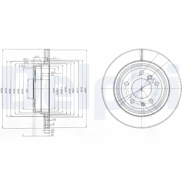 Тормозные диски BG3214 Delphi