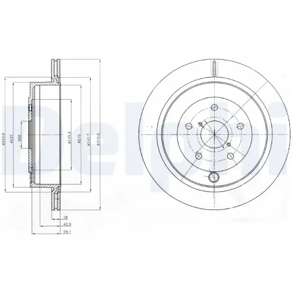 Тормозные диски BG4267 Delphi