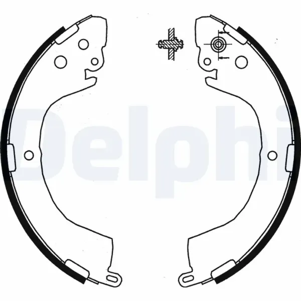 Задние барабанные колодки LS1852 Delphi