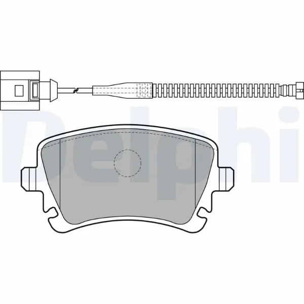 Задние тормозные колодки LP1860 Delphi