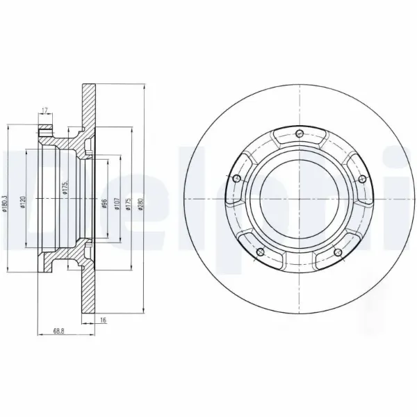 Тормозные диски BG4008 Delphi