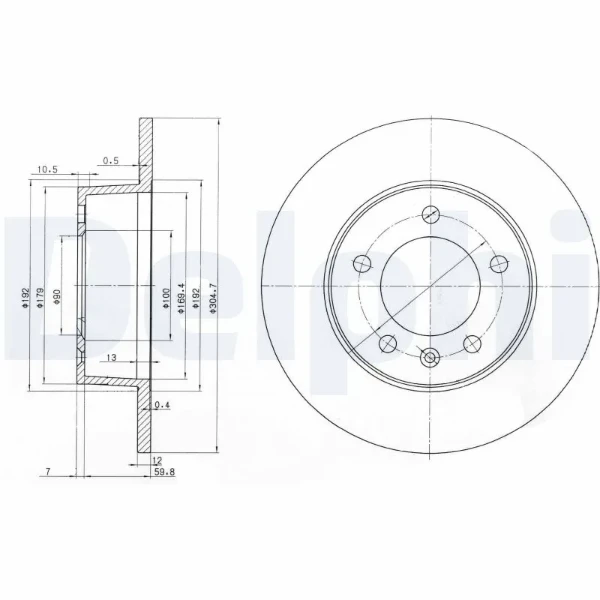 Тормозные диски BG3681 Delphi