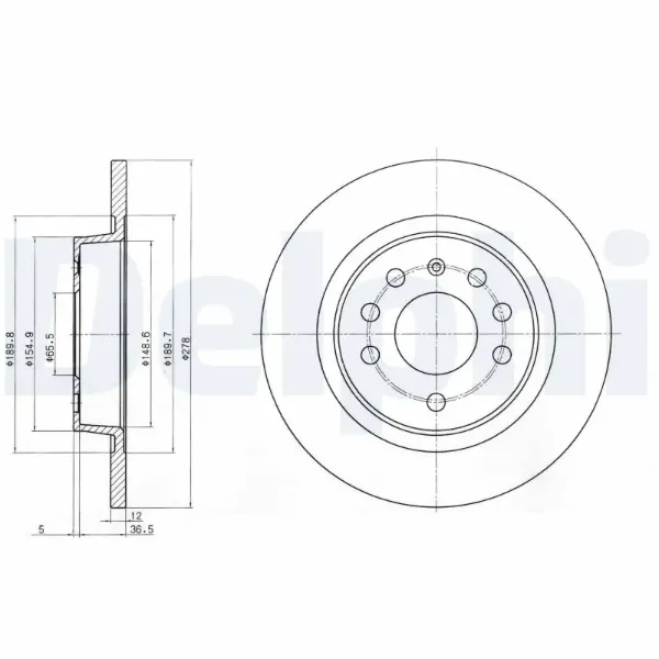 Тормозные диски BG3731C Delphi